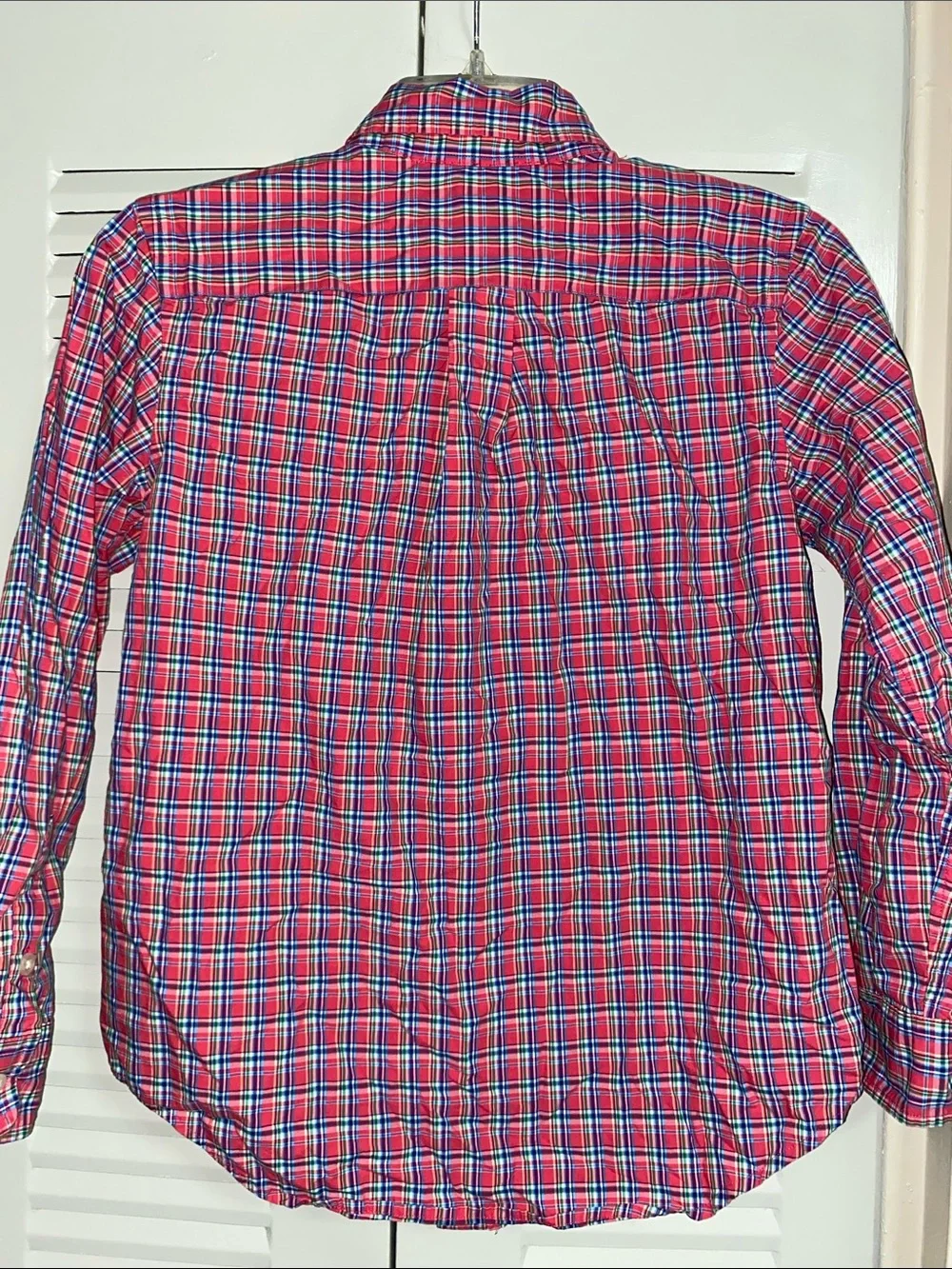 Ralph Lauren • Plaid • Button-Down • Blue Polo Logo • Size Med (10-12)Boys